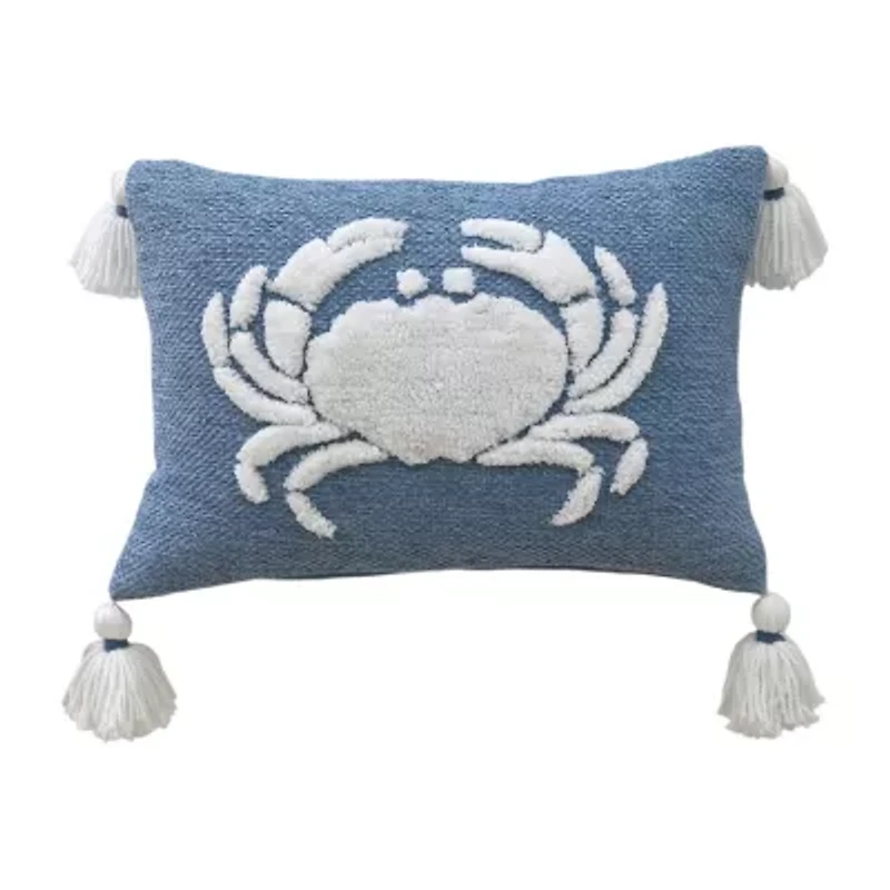 Vibhsa Vibhsa Baltic Table Tufted Pillow With Corner Tassels, 14" X 20" Rectangular Throw Pillow