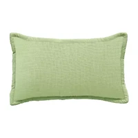 Vibhsa Vibhsa Honeycomb Handwoven Textured Pillow, 14" X 24" Rectangular Throw Pillow