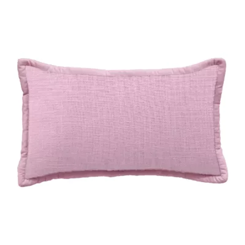 Vibhsa Vibhsa Honeycomb Handwoven Textured Pillow, 14" X 24" Rectangular Throw Pillow
