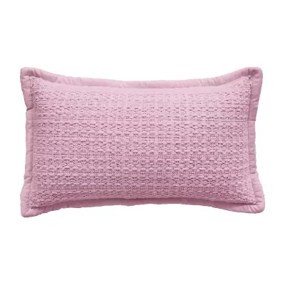 Vibhsa Vibhsa Honeycomb Handwoven Textured Pillow, 14" X 24" Rectangular Throw Pillow