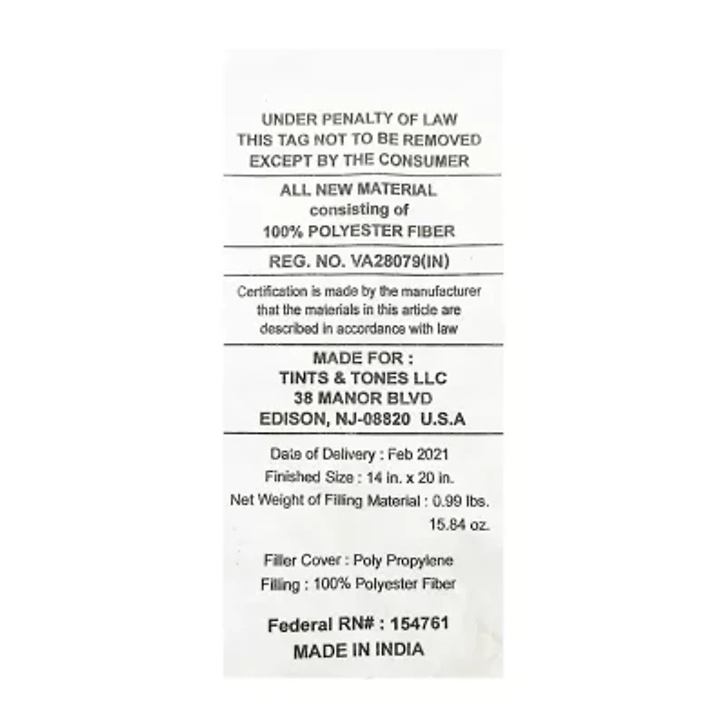 Vibhsa Vibhsa Honeycomb Handwoven Textured Pillow, 14" X 24" Rectangular Throw Pillow