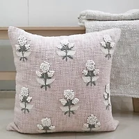 Vibhsa Vibhsa Persian Handwoven & Hand-Embroidered Decorative Pillow, 20"X20" Square Throw Pillow