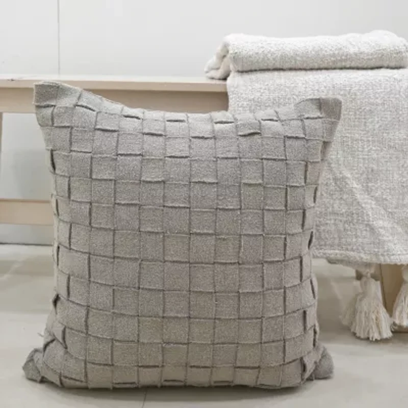 Vibhsa Vibhsa Baltic Cut And Sew Decorative Pillow, 20" X 20" Square Throw Pillow