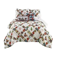 Your Lifestyle By Donna Sharp Holiday Love 3pc Queen Comforter Set 3-pc. Midweight Easy Care