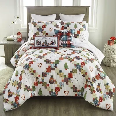Your Lifestyle By Donna Sharp Holiday Love 3pc Queen Comforter Set 3-pc. Midweight Easy Care