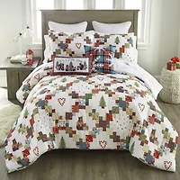 Your Lifestyle By Donna Sharp Holiday Love 3pc Queen Comforter Set 3-pc. Midweight Easy Care