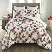 Your Lifestyle By Donna Sharp Holiday Love 3-pc. Midweight Easy Care Comforter Set