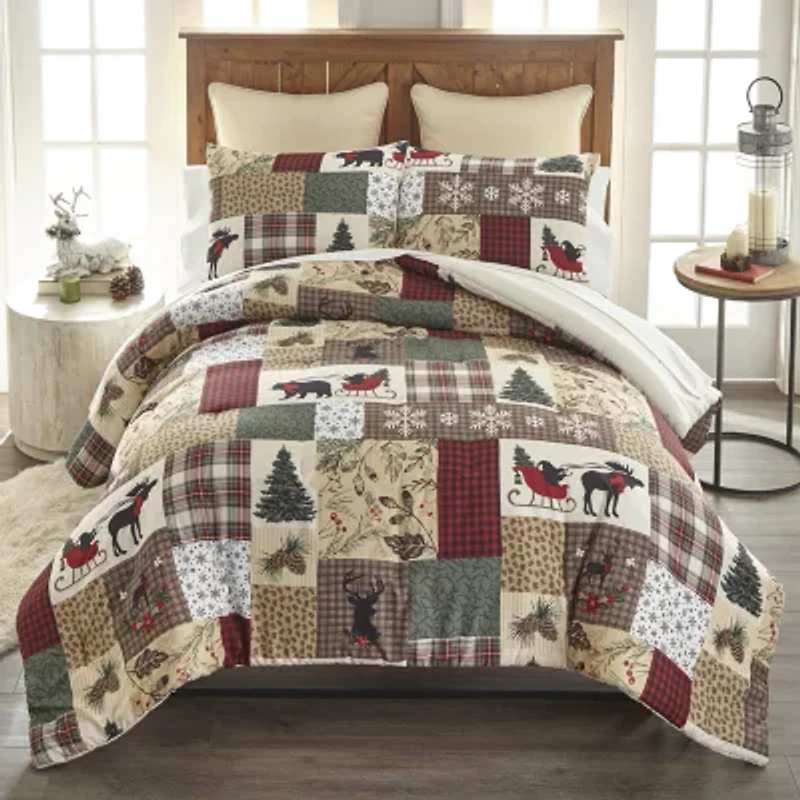 Your Lifestyle By Donna Sharp Dashing 3pc Queen Comforter Set 3-pc. Midweight Easy Care