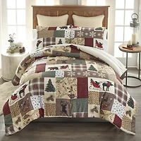 Your Lifestyle By Donna Sharp Dashing 3pc Queen Comforter Set 3-pc. Midweight Easy Care