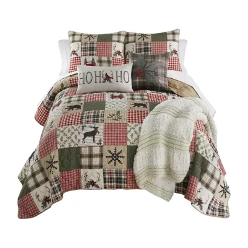 Your Lifestyle By Donna Sharp Holly Forest 2pc Twin Pieced Cotton Quilt Set Easy Care