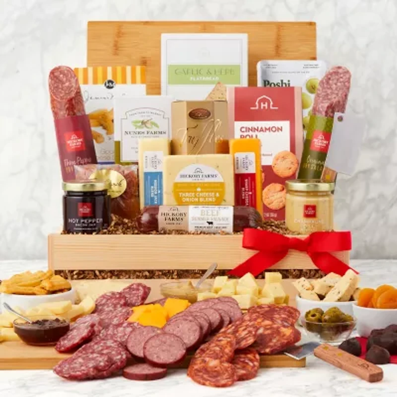 Hickory Farms Grand Meat and Cheese Gift Crate Set