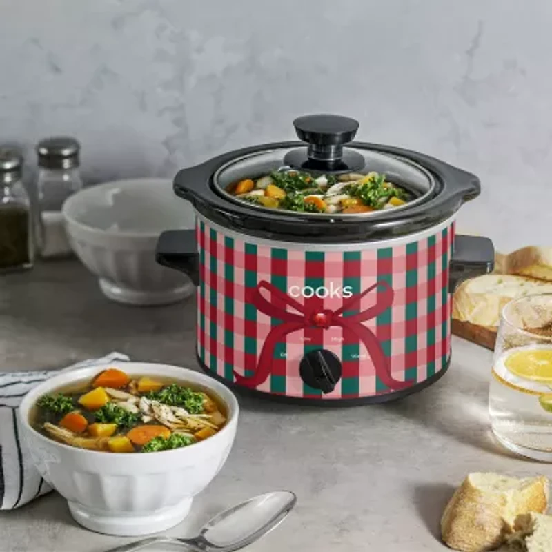 Cooks 1.5-Quart Gingham Bow Slow Cooker