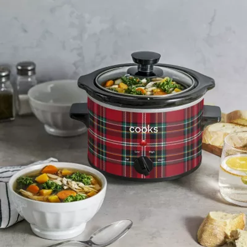 Cooks 1.5-Quart Plaid Slow Cooker