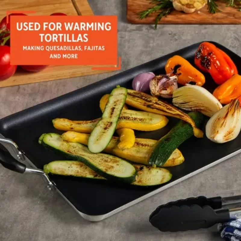 IMUSA Bistro Ceramic 17X10" Double Burner Griddle