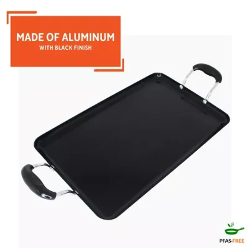 IMUSA Bistro Ceramic 17X10" Double Burner Griddle