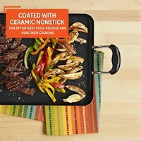 IMUSA Bistro Ceramic 17X10" Double Burner Griddle