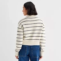 a.n.a Womens Crew Neck Long Sleeve Button Cardigan