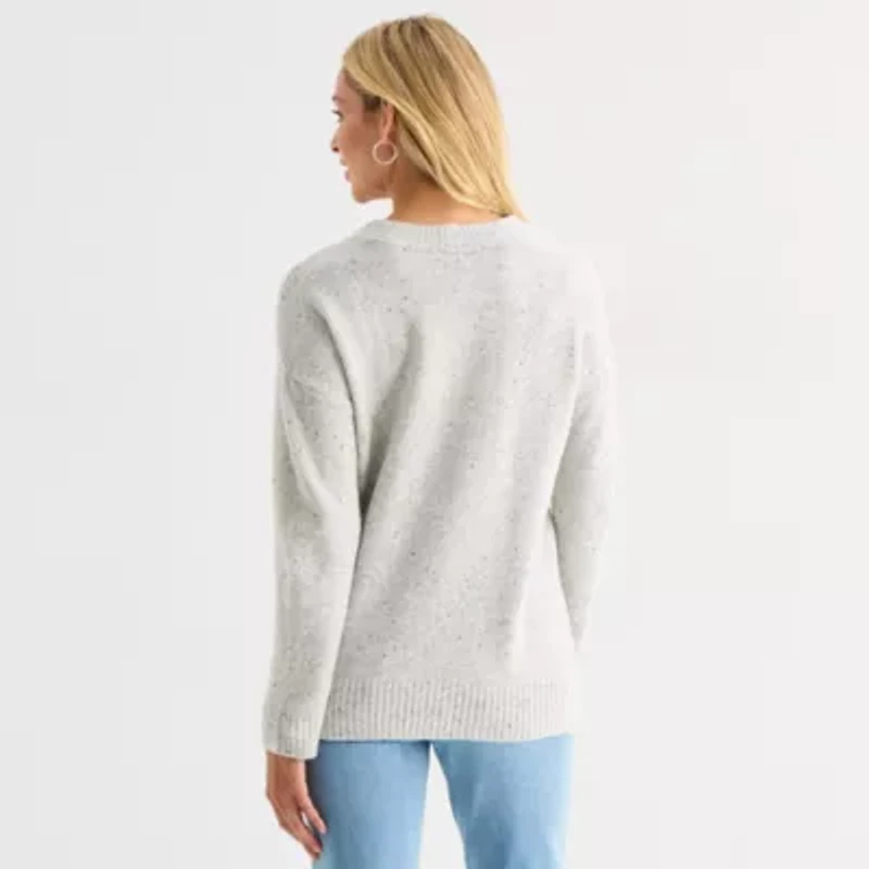 a.n.a Womens Crew Neck Long Sleeve Pullover Sweater