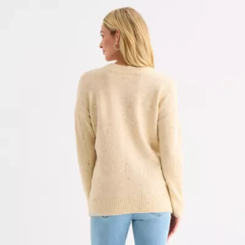 a.n.a Womens Crew Neck Long Sleeve Pullover Sweater