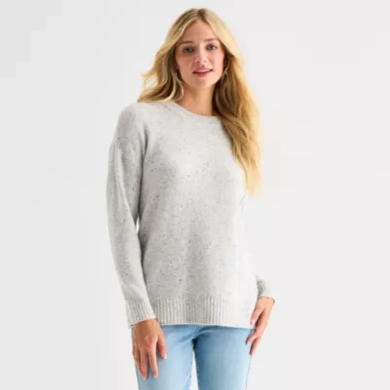 a.n.a Womens Crew Neck Long Sleeve Pullover Sweater