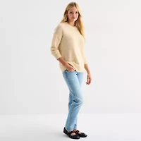 a.n.a Womens Crew Neck Long Sleeve Pullover Sweater