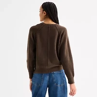 a.n.a Womens Henley Neck Long Sleeve Pullover Sweater