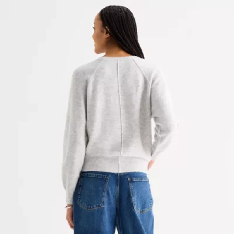 a.n.a Womens Henley Neck Long Sleeve Pullover Sweater