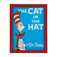 The Cat In The Hat Framed Book Cover Replica Red Wooden Frame Wall Art Wall Frame