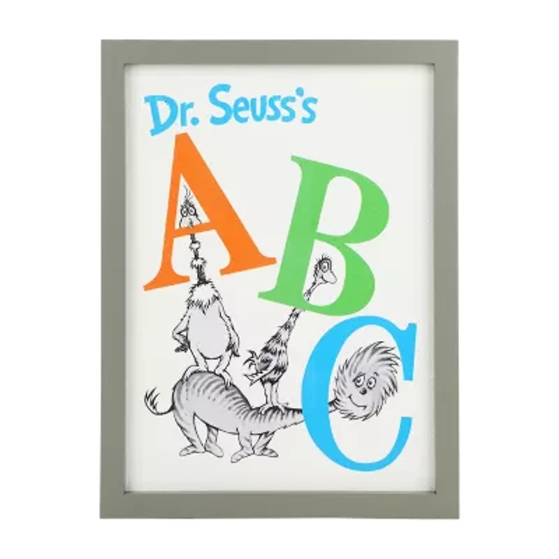 Abc Framed Book Cover Replica Gray Wooden Frame Wall Art Wall Frame