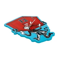 Analog Mdf Wall-Hanging Cat In The Hat House Shaped Wall Clock