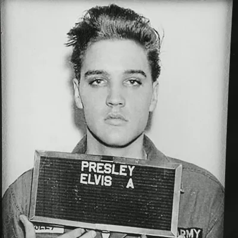 Elvis Presley Mugshot Black Wooden Frame Wall Art Wall Frame