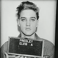 Elvis Presley Mugshot Black Wooden Frame Wall Art Wall Frame