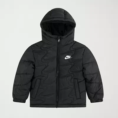 Nike Little Boys Hooded Heavyweight Quilted Jacket