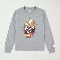Nike Little Boys Crew Neck Long Sleeve Regular Fit Graphic T-Shirt