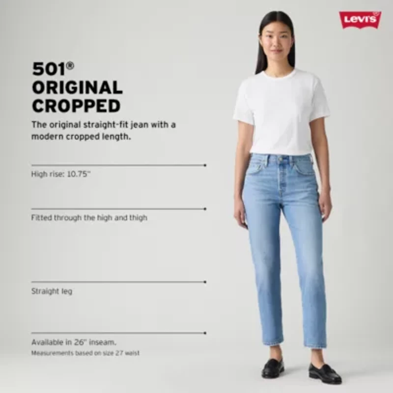 Levi's® Womens High Rise 501 Crop Straight Leg Jean