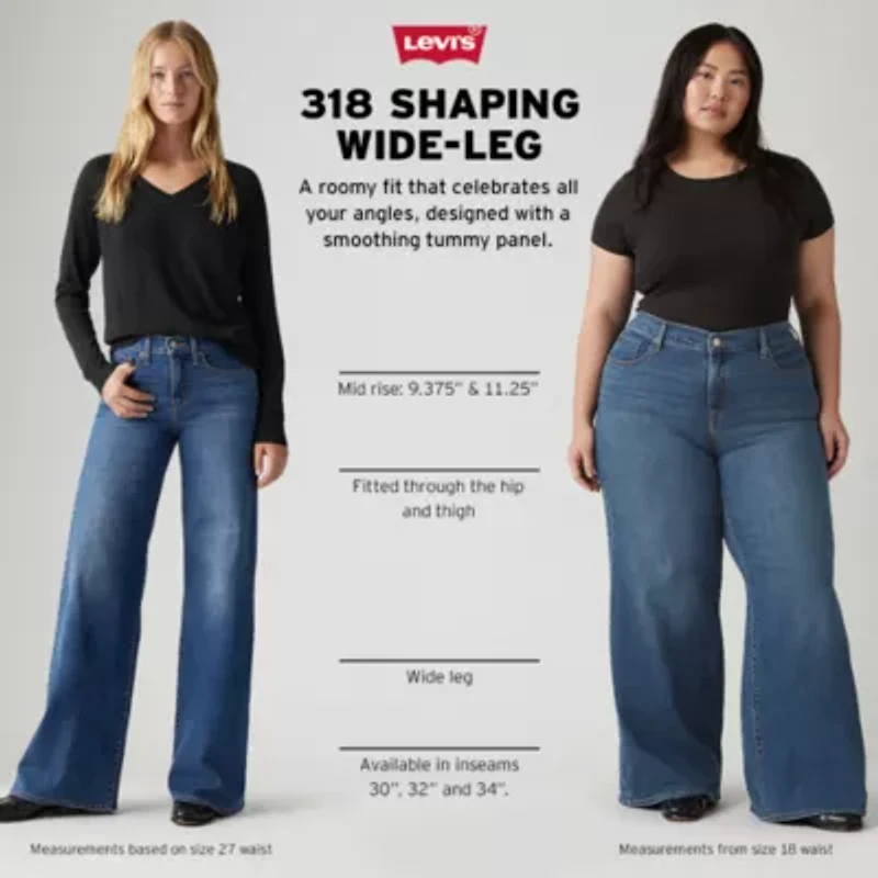 Levi's® Women’s Mid Rise 318 Shaping Wide Leg Jeans