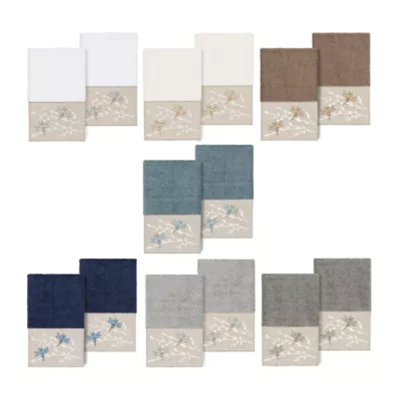 Linum Home Textiles Braelyn 2-pc. Embellished Hand Towel