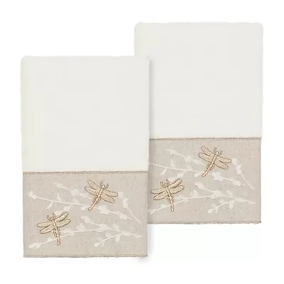 Linum Home Textiles Braelyn 2-pc. Embellished Hand Towel