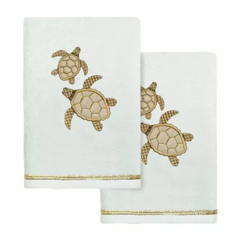 Linum Home Textiles Tortuga 2-pc. Embellished Hand Towel