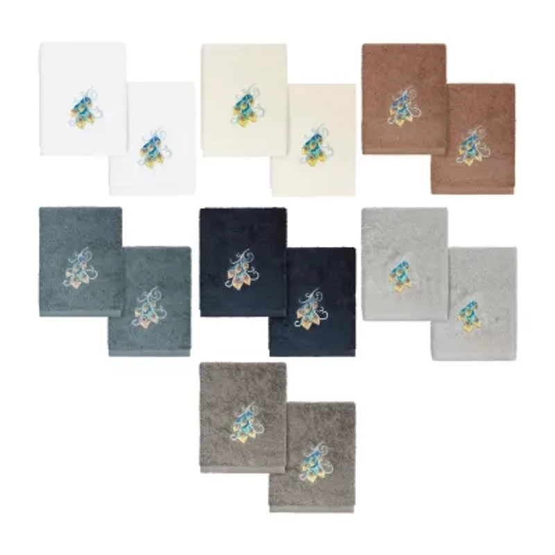 Linum Home Textiles Penelope 2-pc. Embellished Washcloth