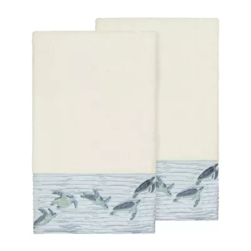 Linum Home Textiles Mia 2-pc. Embellished Animal Bath Towel