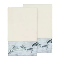 Linum Home Textiles Mia 2-pc. Embellished Animal Bath Towel