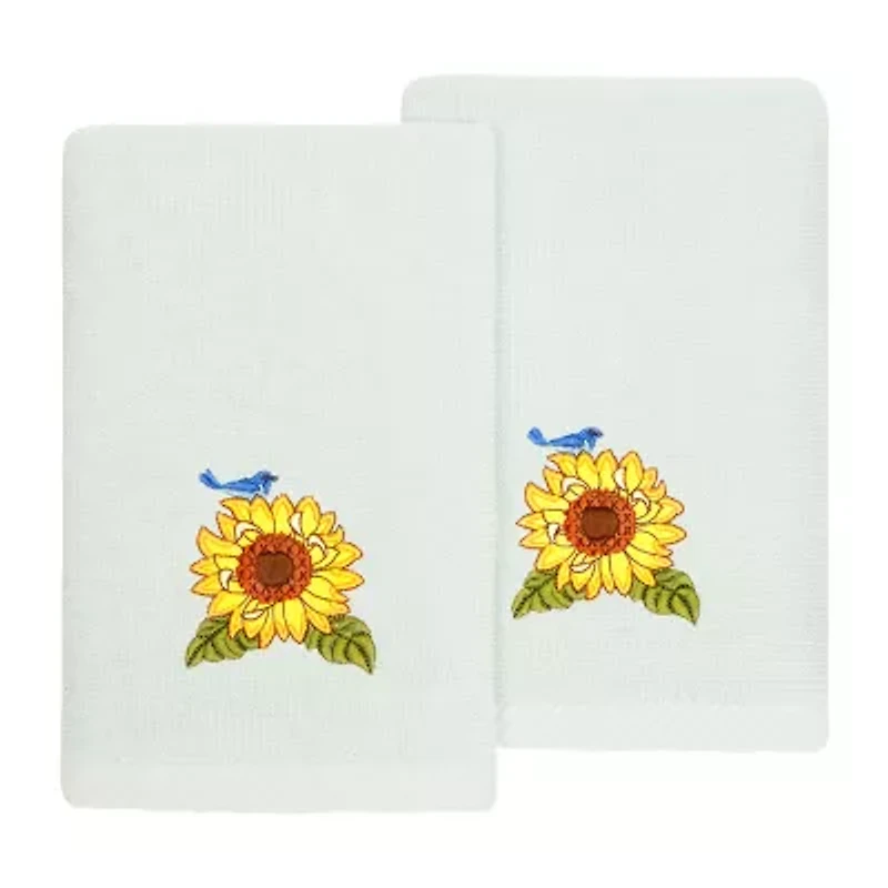 Linum Home Textiles Girasol 2-pc. Embellished Fingertip Towel