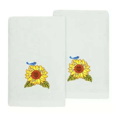 Linum Home Textiles Girasol 2-pc. Embellished Fingertip Towel