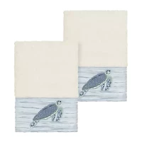 Linum Home Textiles Mia 2-pc. Embellished Washcloth