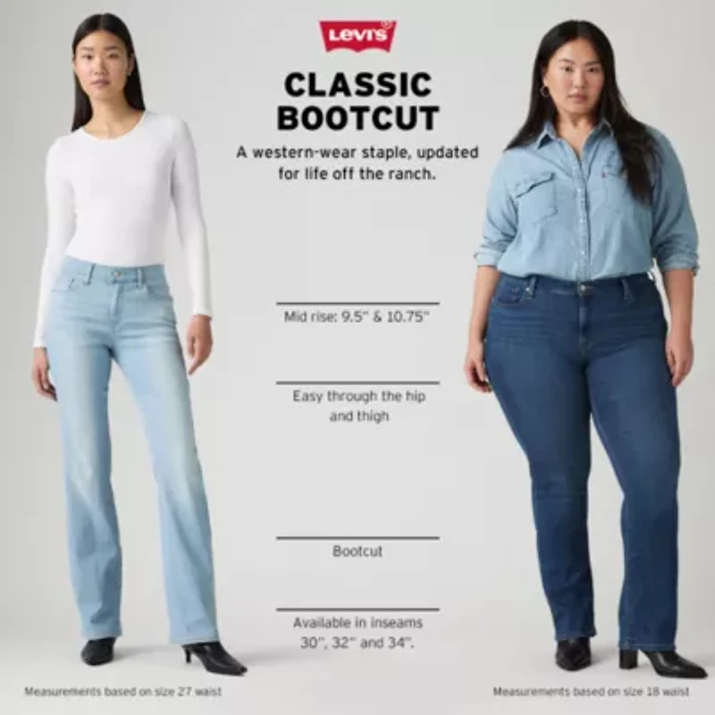 Levi's® Womens Mid Rise Stretch Fabric Relaxed Fit Bootcut Jean