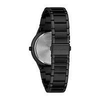 Caravelle Designed By Bulova Mens Diamond Accent Black Stainless Steel Bracelet Watch 45d108