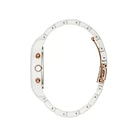 Caravelle Designed By Bulova Womens Chronograph White Bracelet Watch 45l174