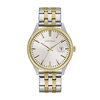 Caravelle Designed By Bulova Mens Two Tone Stainless Steel Bracelet Watch 45b148