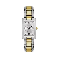 Caravelle Designed By Bulova Womens Two Tone Stainless Steel Bracelet Watch 45l167